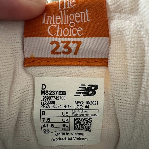 New Balance 237 Blue/White/Rust Suede Sneaker MS237EB main image 4
